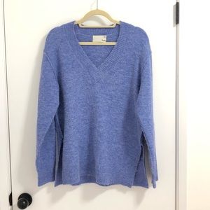 Aritzia / Wilfred Free v-neck sweater blue
